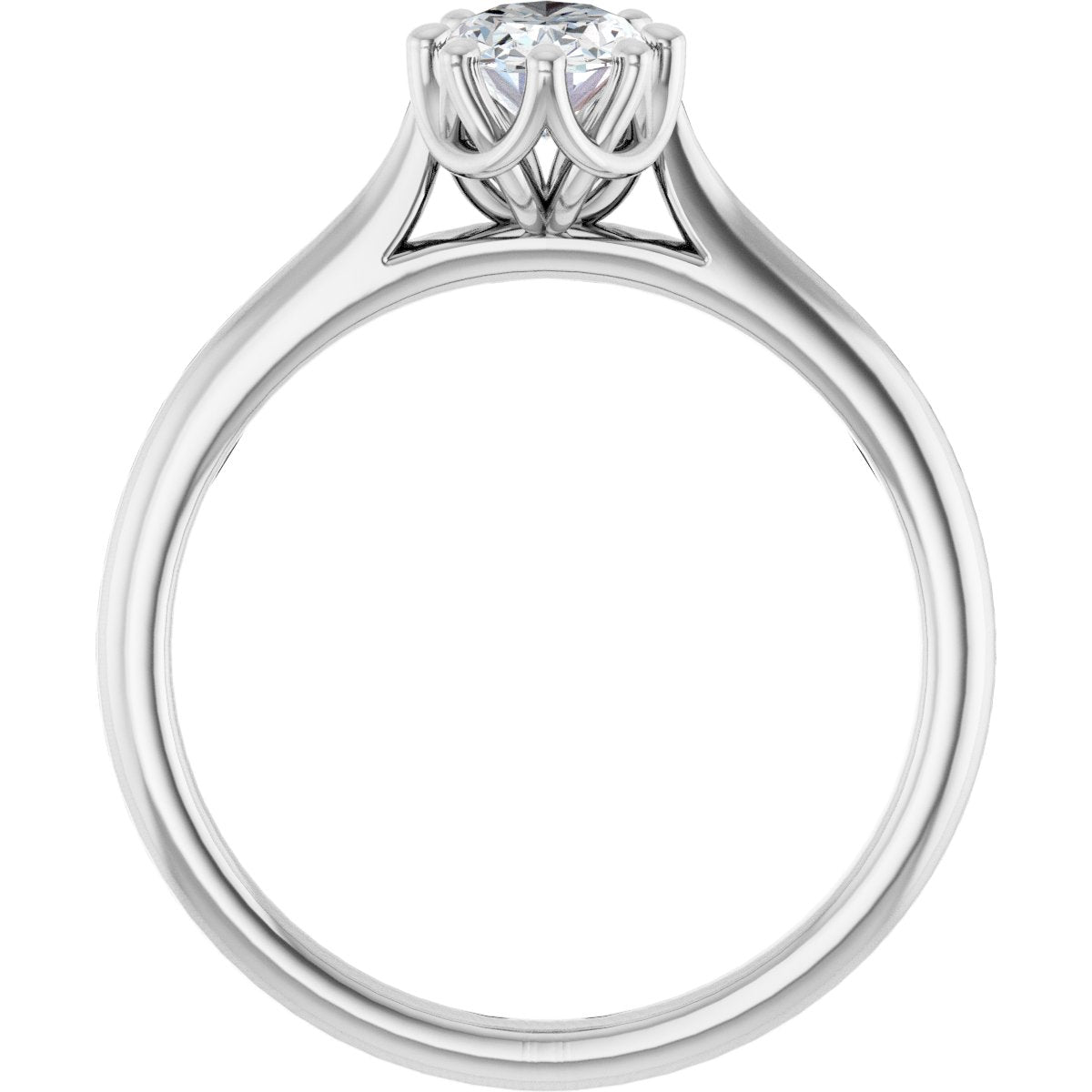 Oval Solitaire Engagement Ring or Band Mounting - gallery - Series 124084