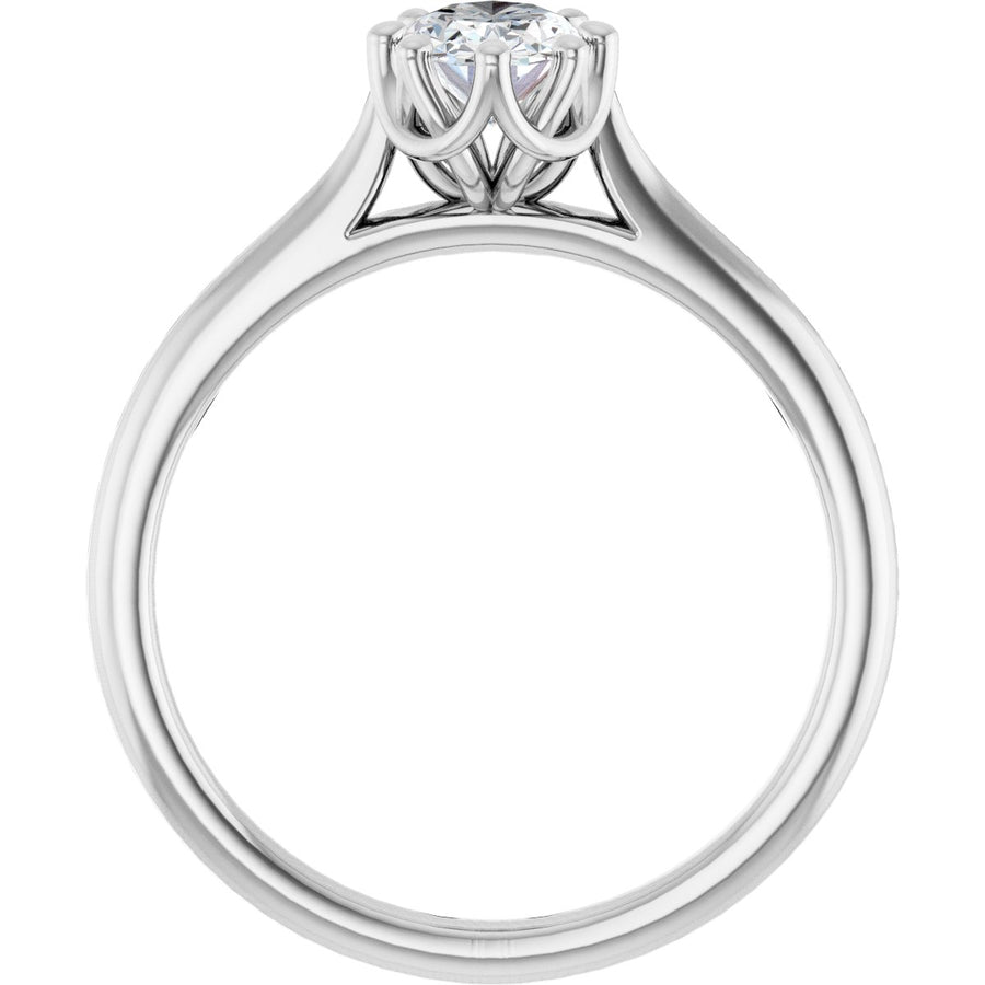 Oval Solitaire Engagement Ring or Band Mounting - gallery - Series 124084