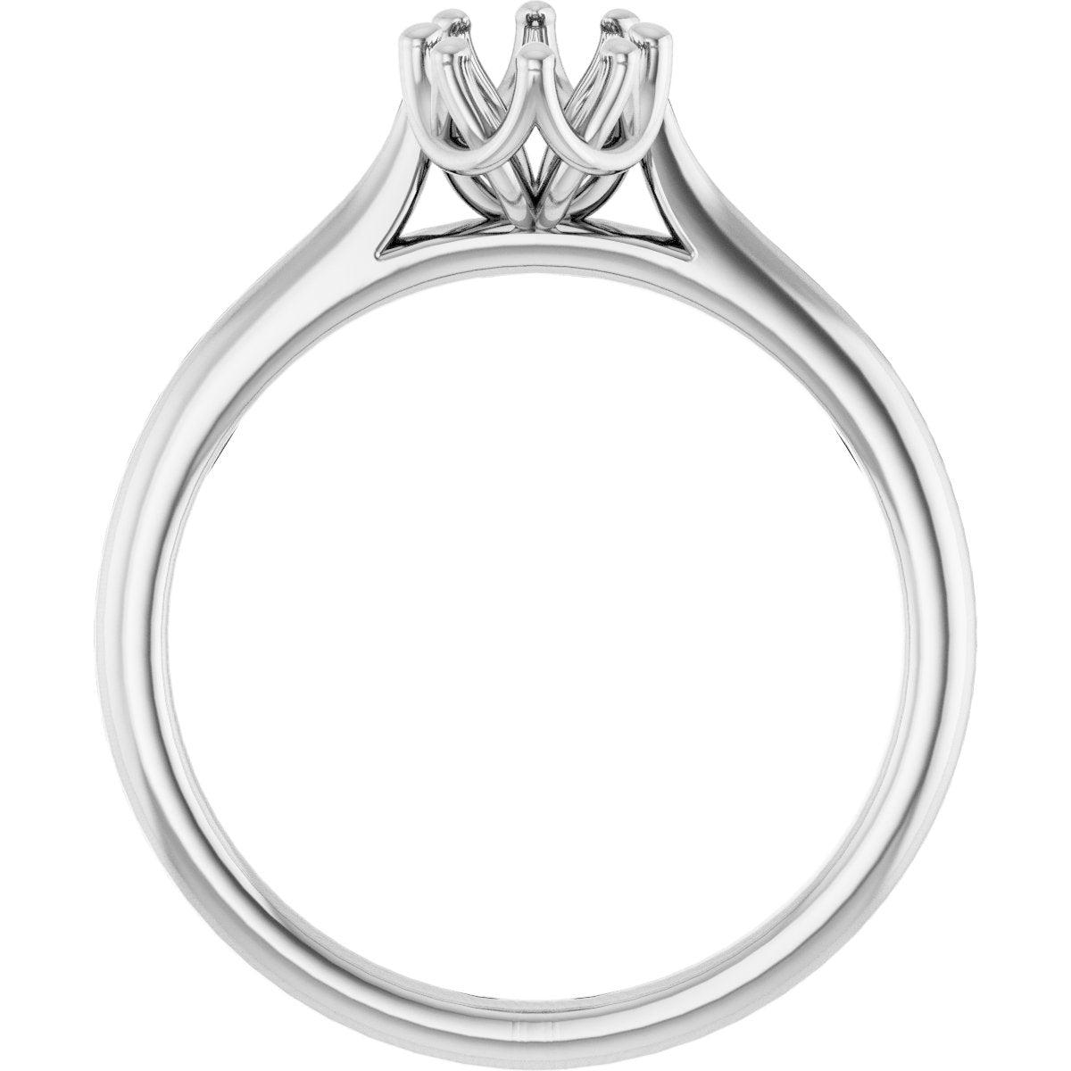 Oval Solitaire Engagement Ring or Band Mounting - gallery - Series 124084