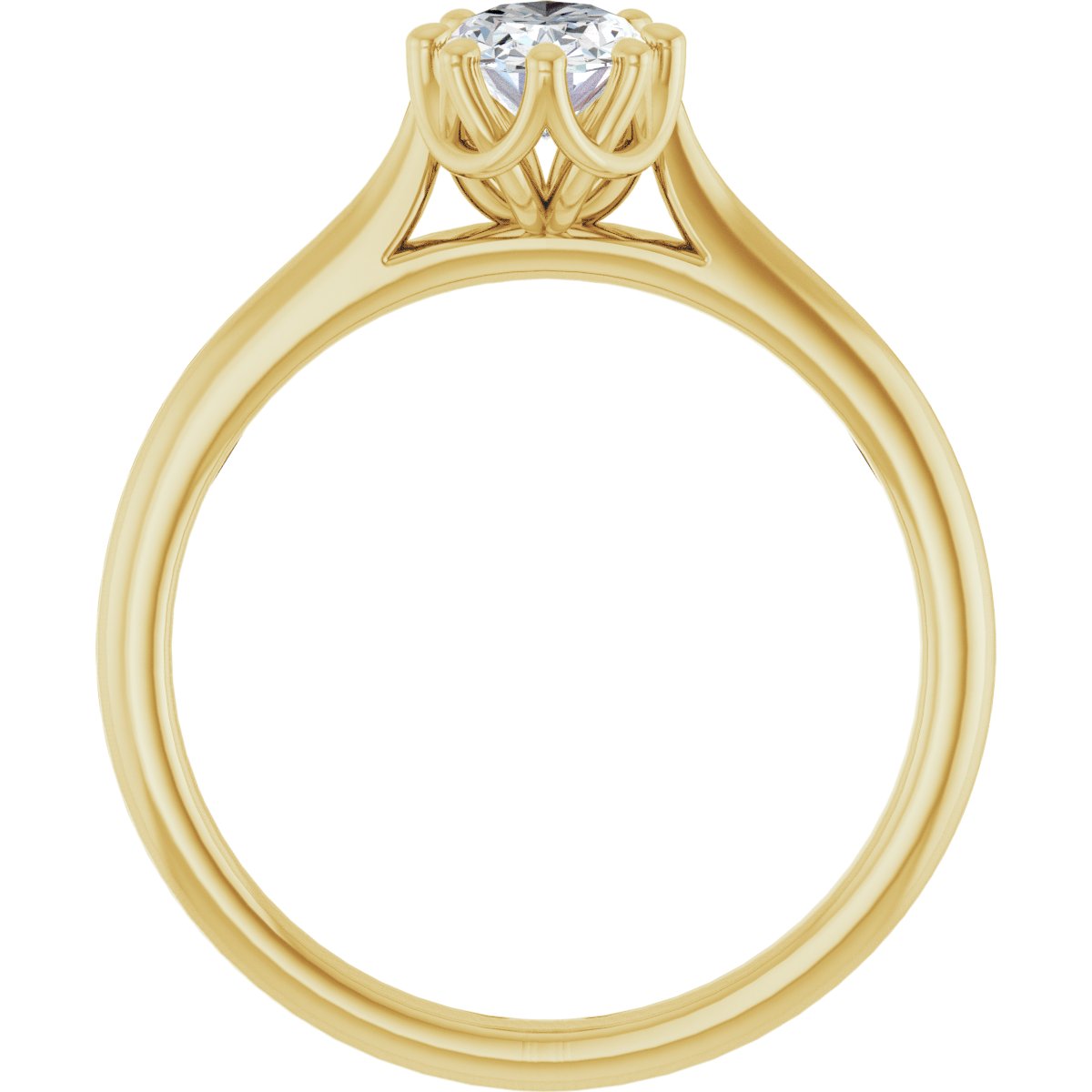 Oval Solitaire Engagement Ring or Band Mounting - gallery - Series 124084