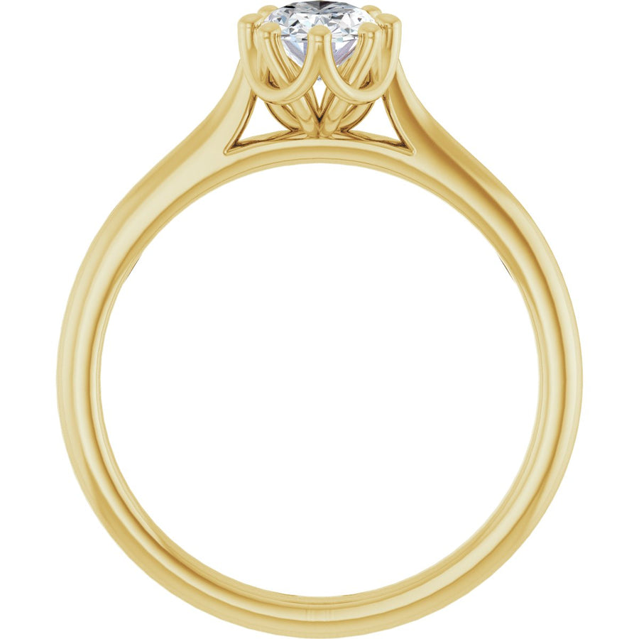 Oval Solitaire Engagement Ring or Band Mounting - gallery - Series 124084