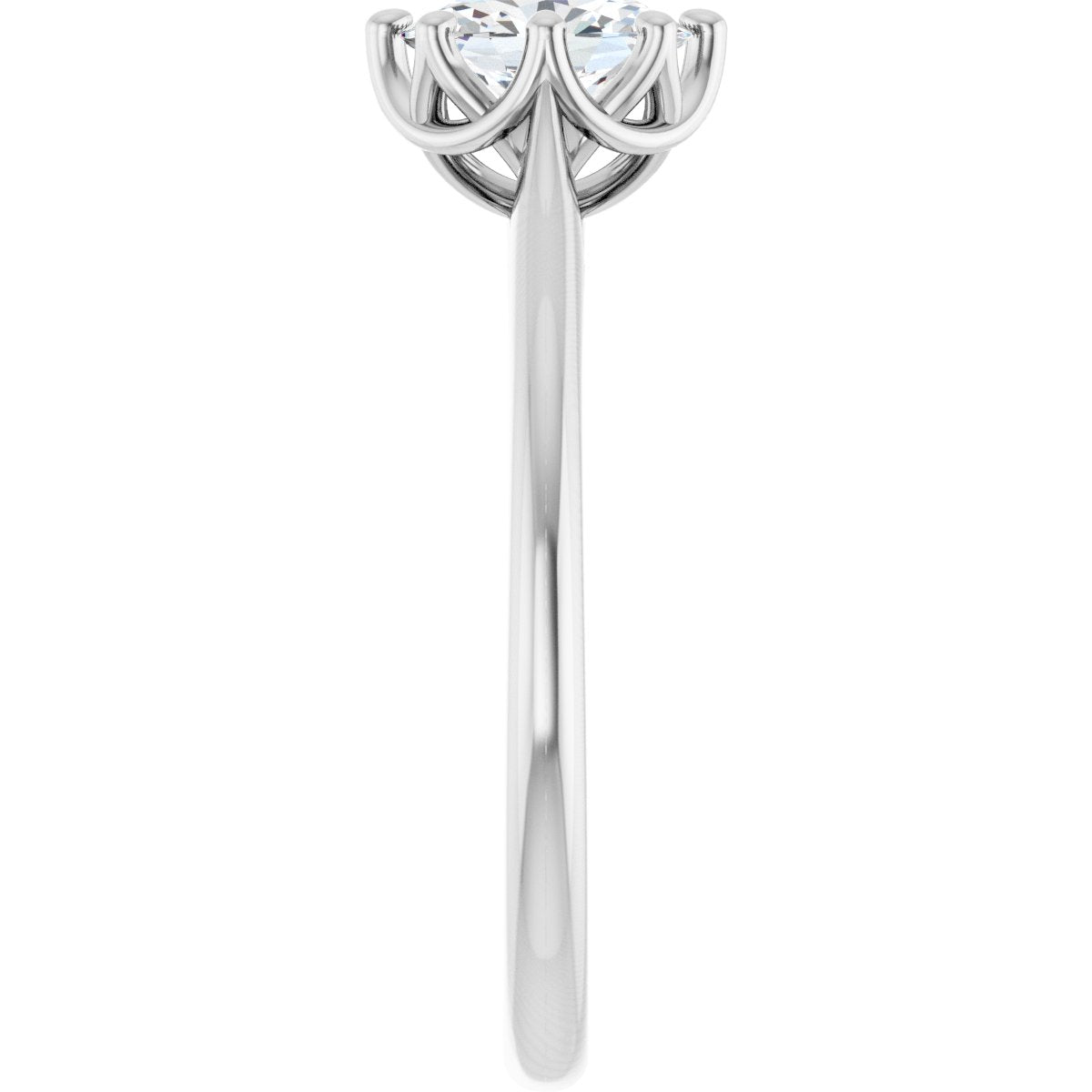 Oval Solitaire Engagement Ring or Band Mounting - gallery - Series 124084