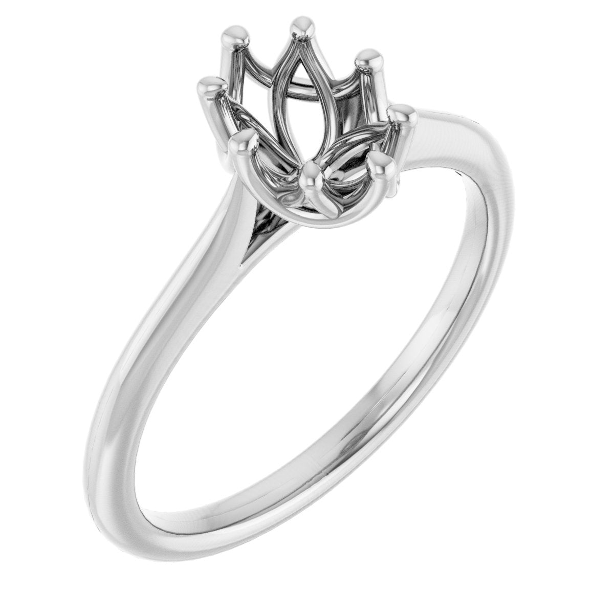 Oval Solitaire Engagement Ring or Band Mounting - gallery - Series 124084