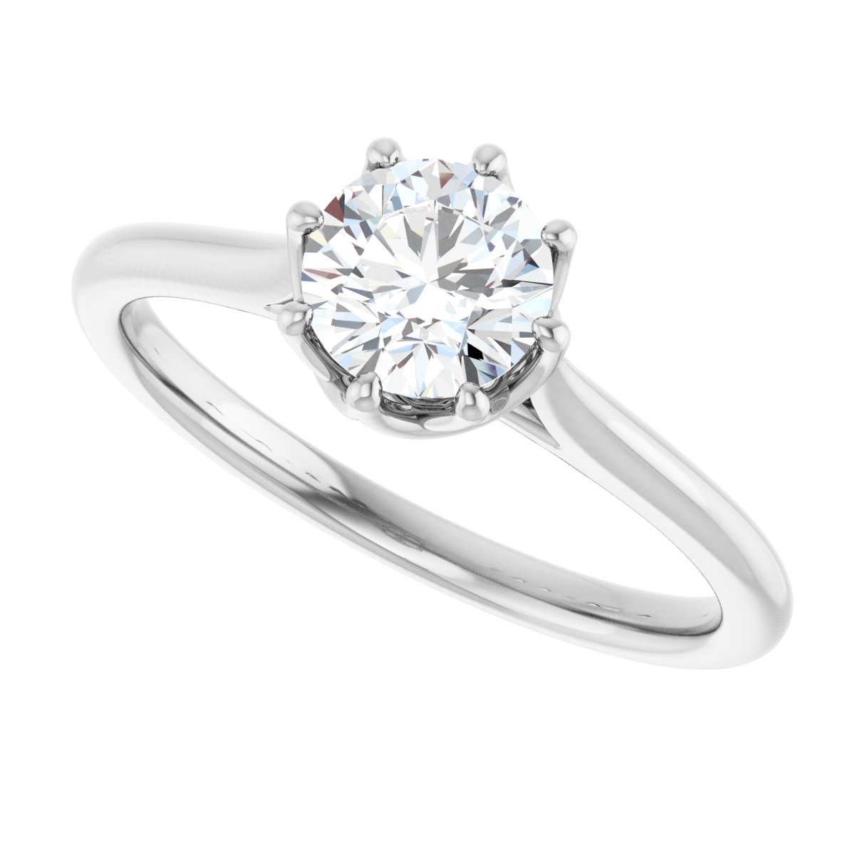 Round Solitaire Engagement Ring or Band Mounting - gallery - Series 124084