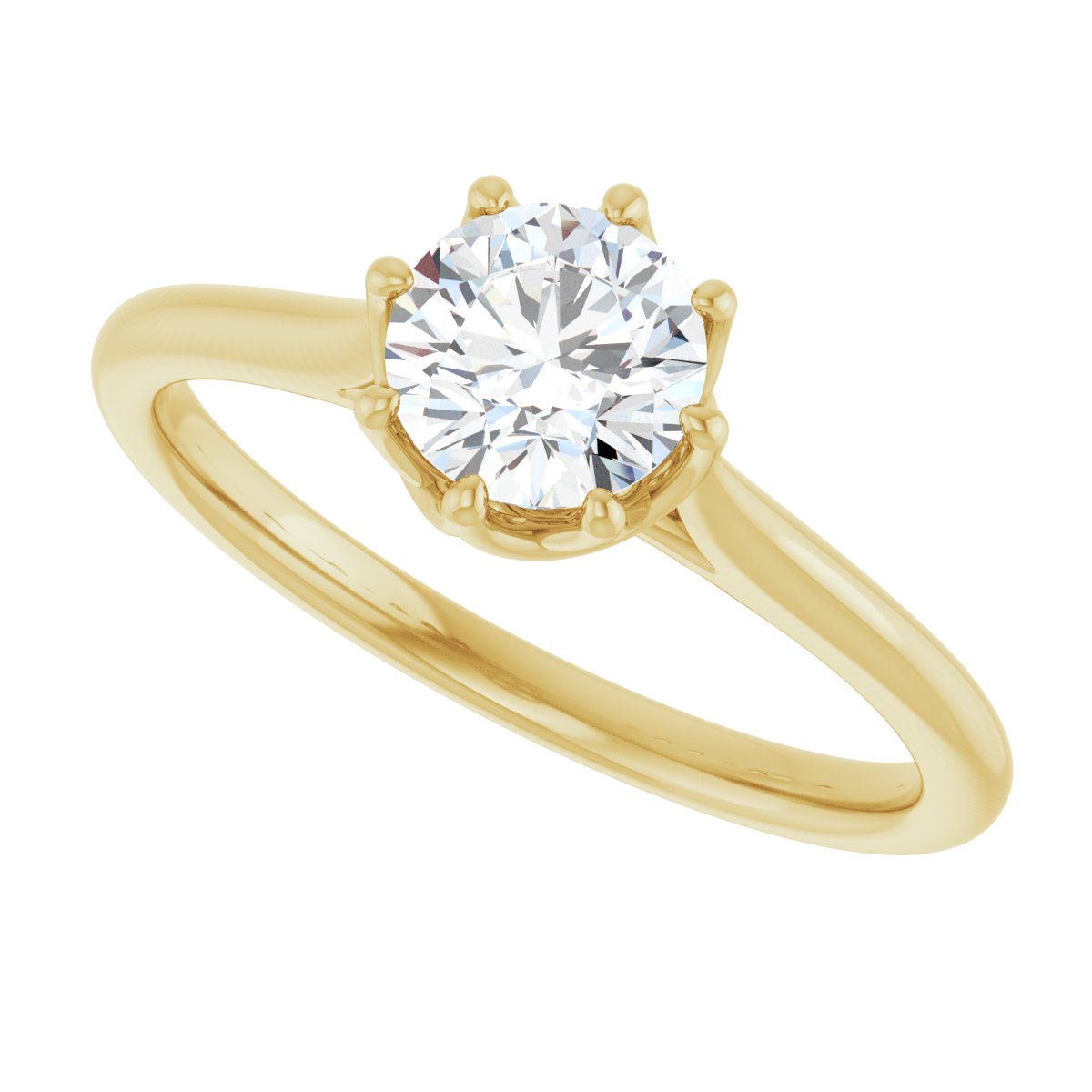 Round Solitaire Engagement Ring or Band Mounting - gallery - Series 124084