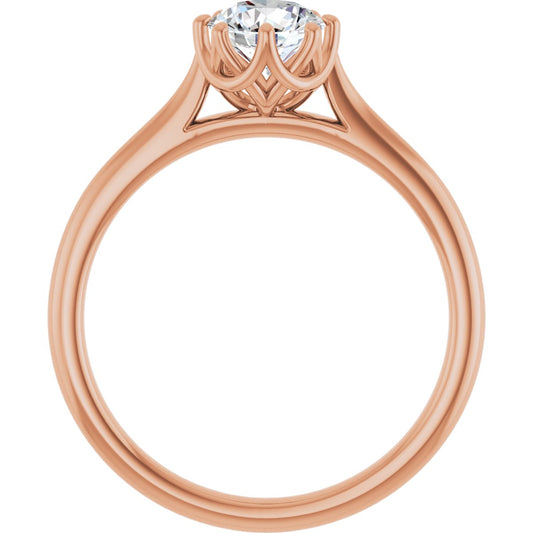 Round Solitaire Engagement Ring or Band Mounting - gallery - Series 124084
