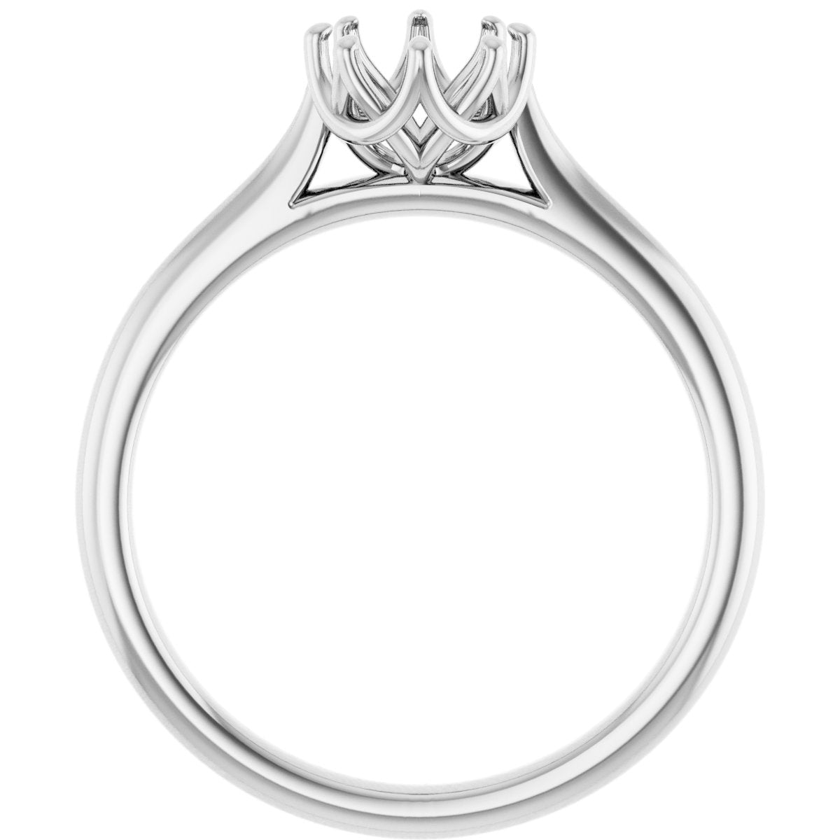 Round Solitaire Engagement Ring or Band Mounting - gallery - Series 124084