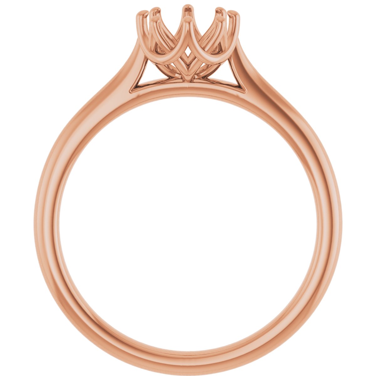 Round Solitaire Engagement Ring or Band Mounting - gallery - Series 124084