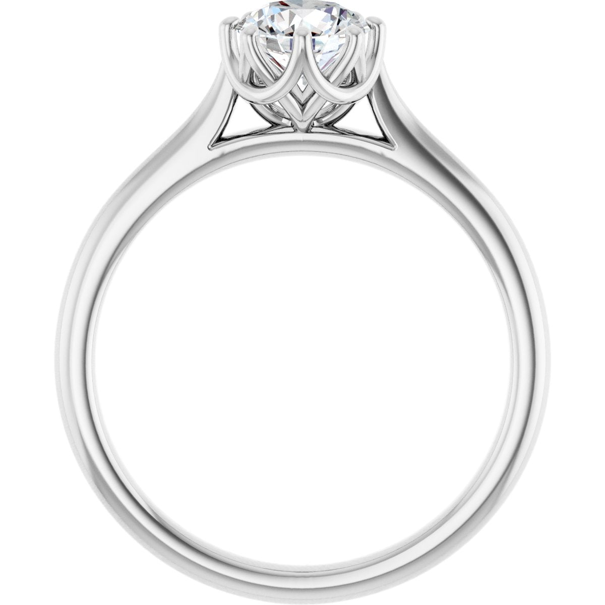 Round Solitaire Engagement Ring or Band Mounting - gallery - Series 124084