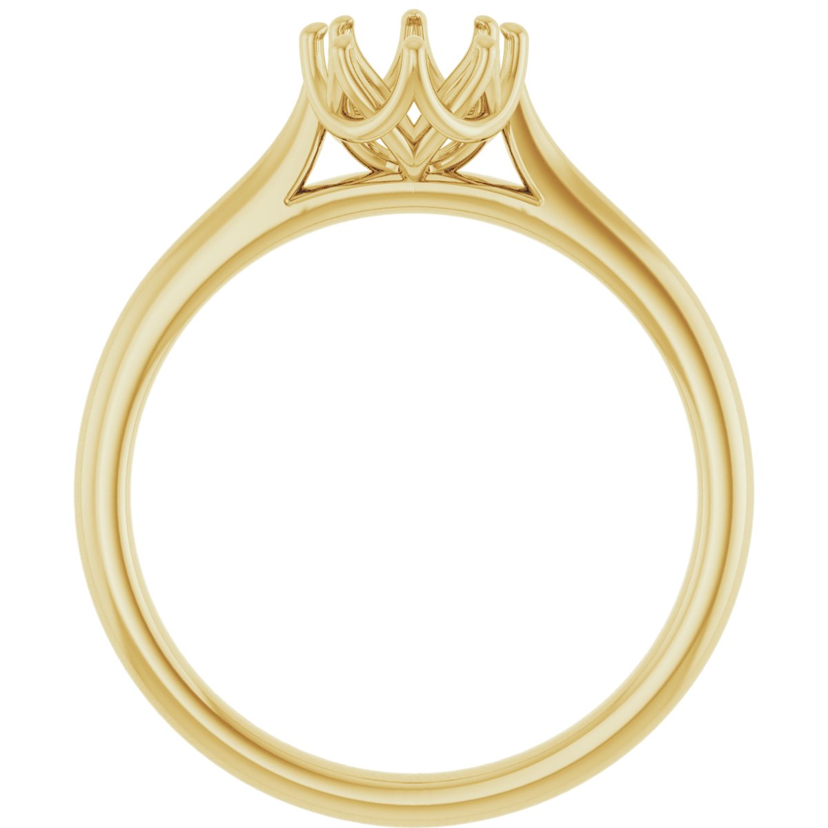 Round Solitaire Engagement Ring or Band Mounting - gallery - Series 124084