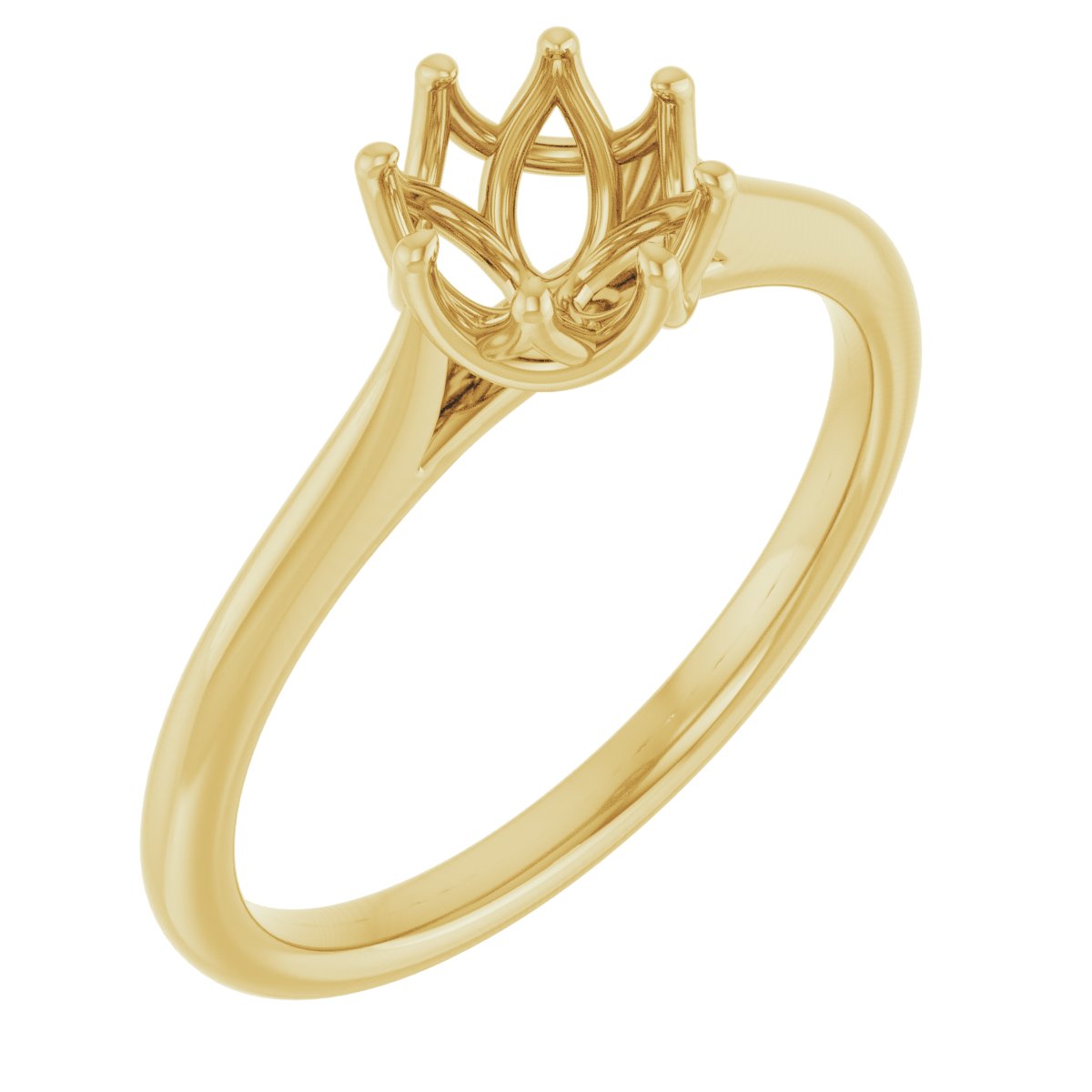 Round Solitaire Engagement Ring or Band Mounting - gallery - Series 124084