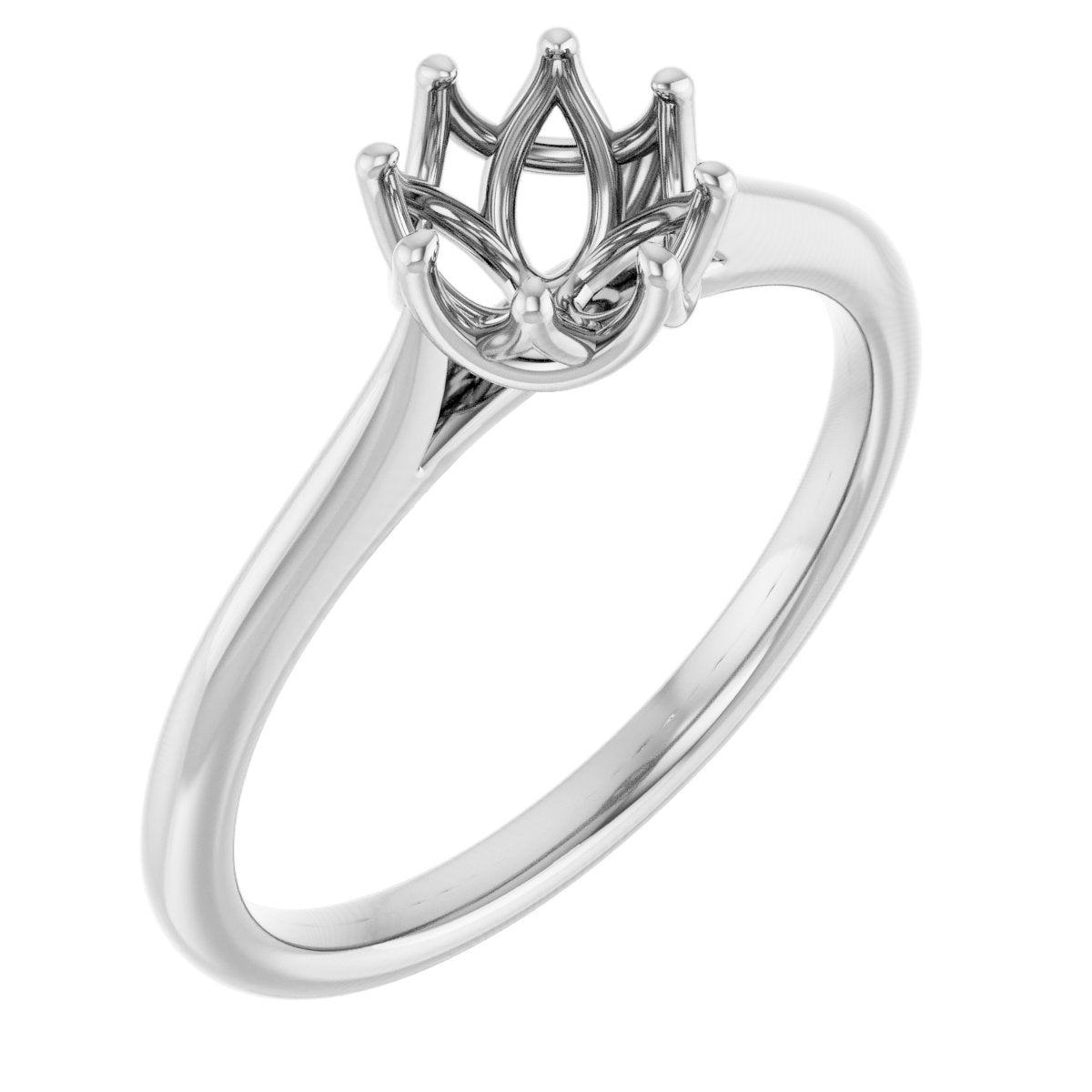Round Solitaire Engagement Ring or Band Mounting - gallery - Series 124084
