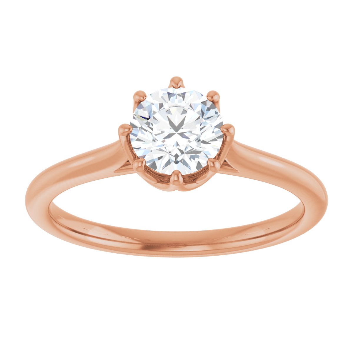 Round Solitaire Engagement Ring or Band Mounting - gallery - Series 124084