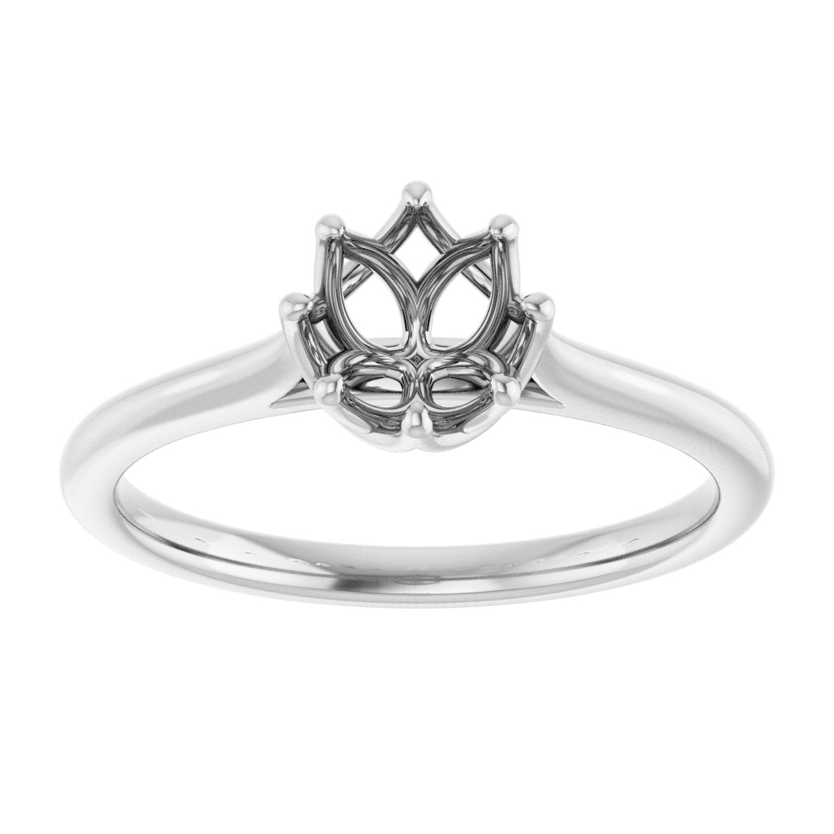 Round Solitaire Engagement Ring or Band Mounting - gallery - Series 124084