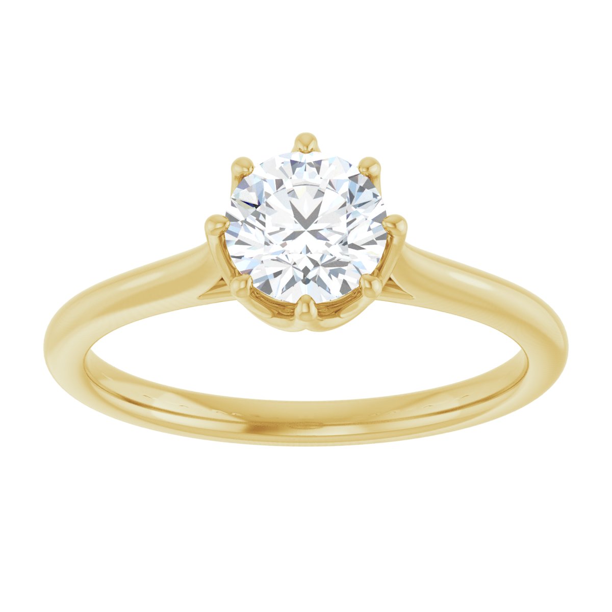 Round Solitaire Engagement Ring or Band Mounting - gallery - Series 124084
