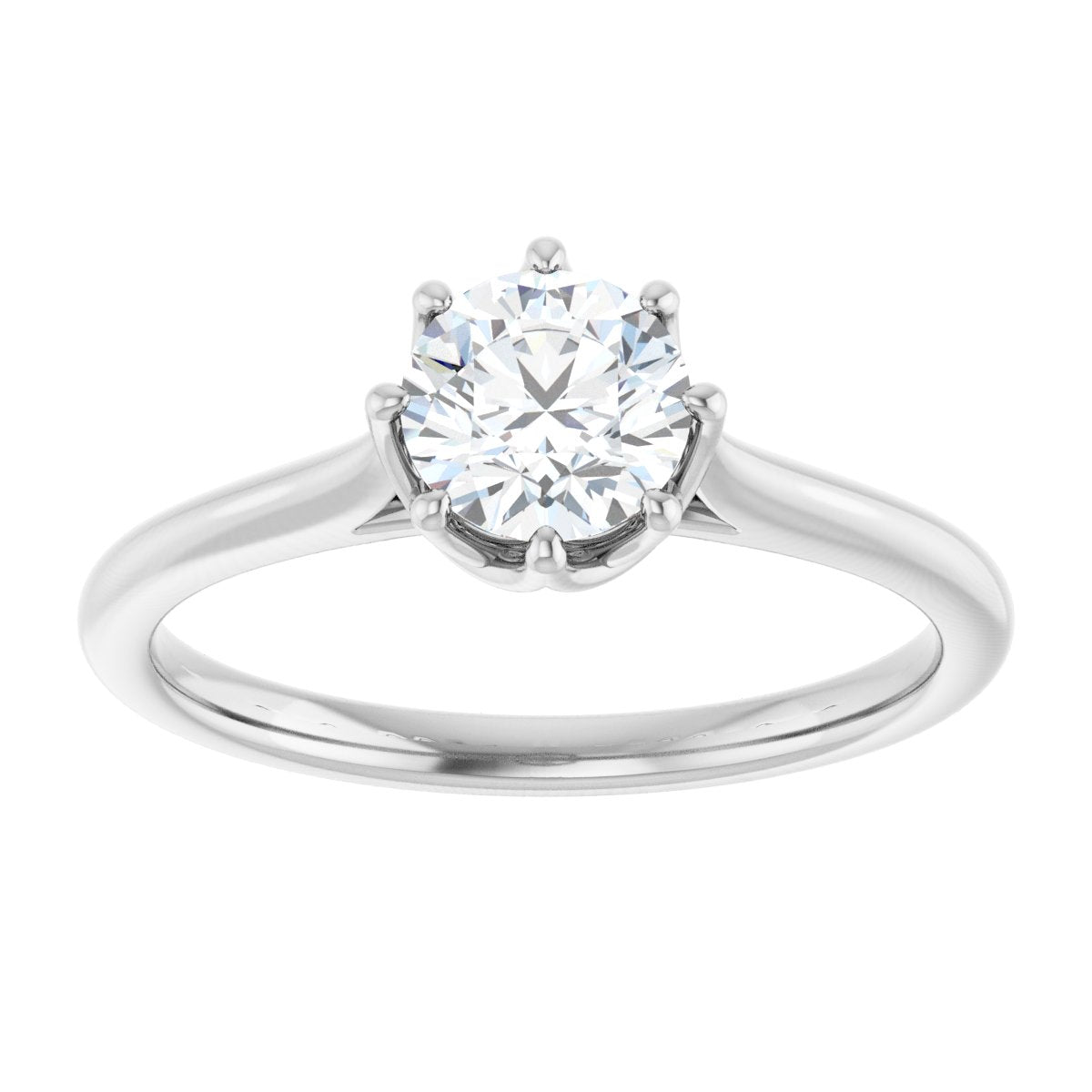 Round Solitaire Engagement Ring or Band Mounting - gallery - Series 124084