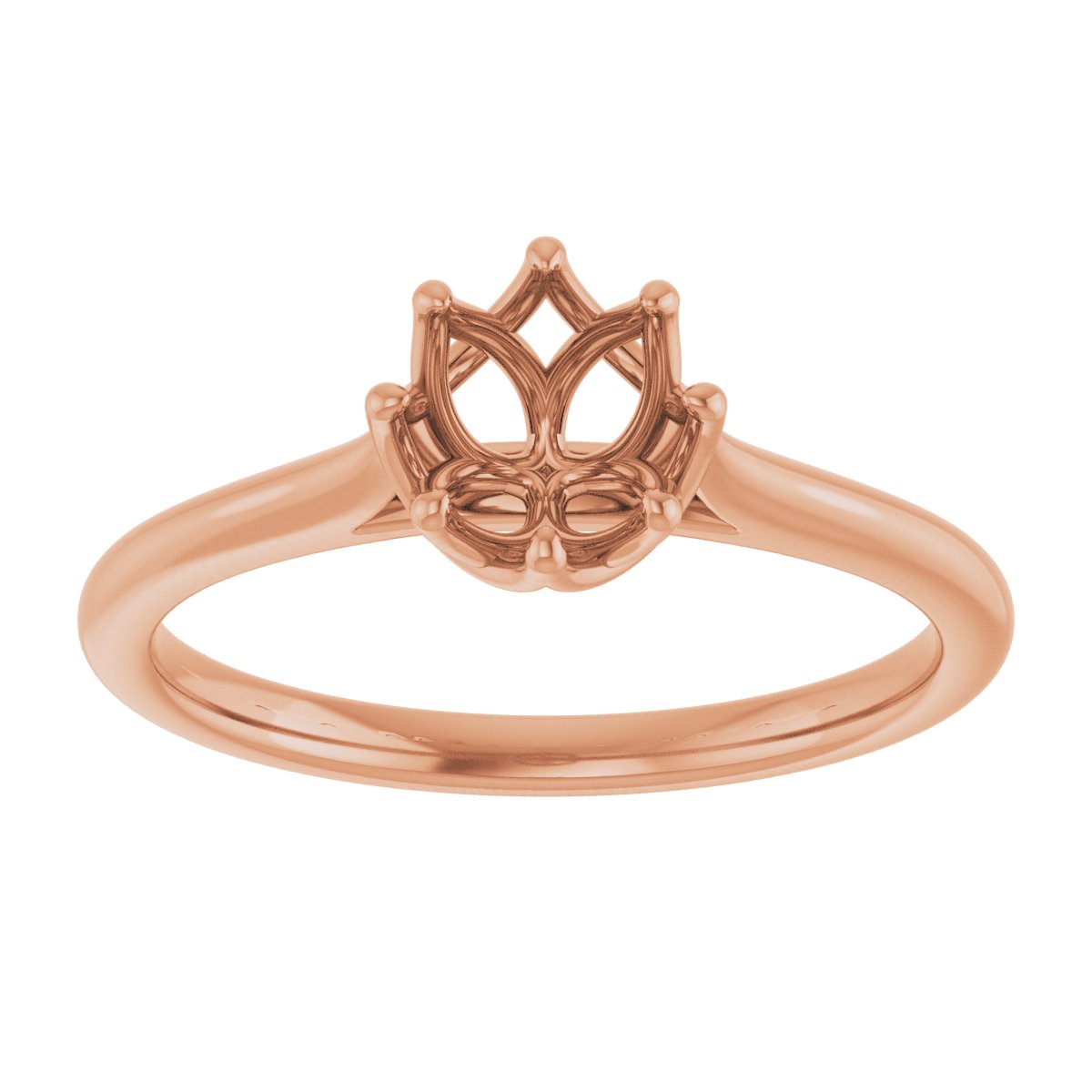 Round Solitaire Engagement Ring or Band Mounting - gallery - Series 124084
