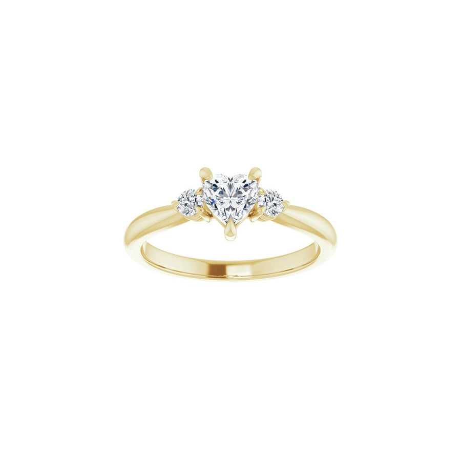 Heart Three-Stone Engagement Ring Semi-Mount - gallery - Series 123886