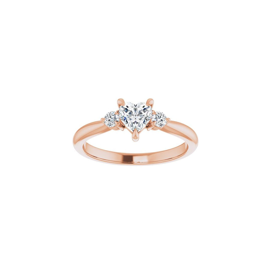 Heart Three-Stone Engagement Ring Semi-Mount - gallery - Series 123886