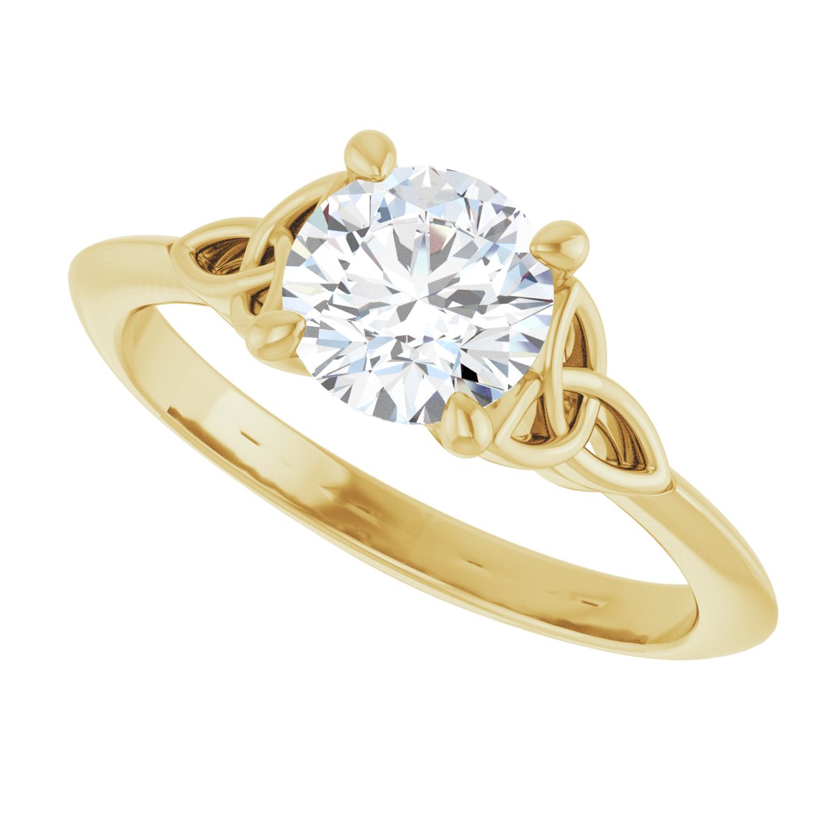 Round Solitaire Celtic-Inspired Engagement Ring or Band Mounting - gallery - Series 124179