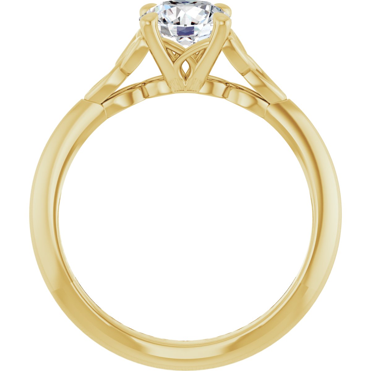 Round Solitaire Celtic-Inspired Engagement Ring or Band Mounting - gallery - Series 124179