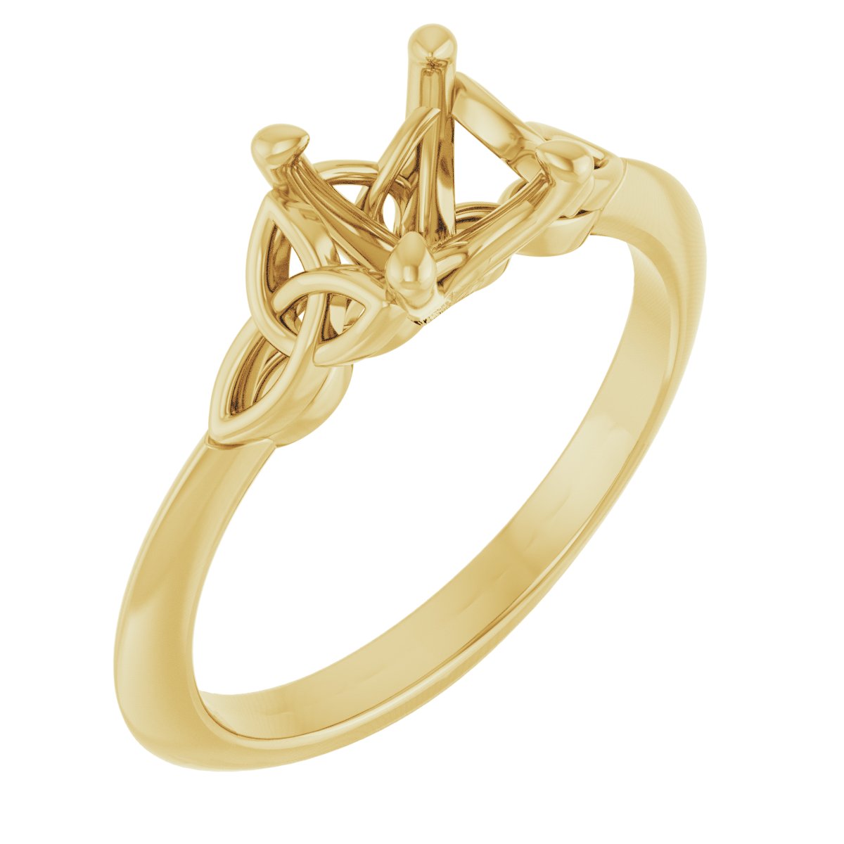 Round Solitaire Celtic-Inspired Engagement Ring or Band Mounting - gallery - Series 124179