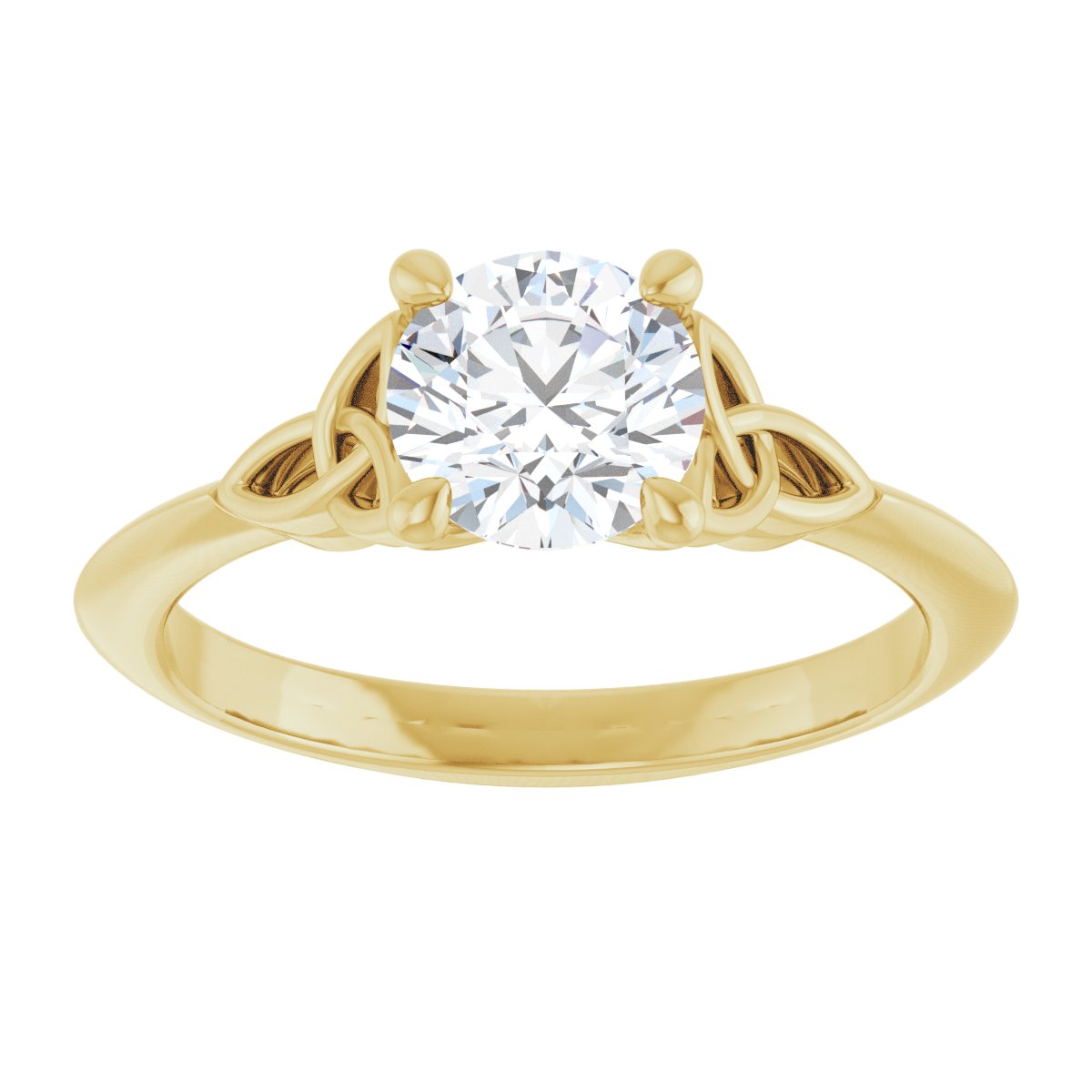 Round Solitaire Celtic-Inspired Engagement Ring or Band Mounting - gallery - Series 124179