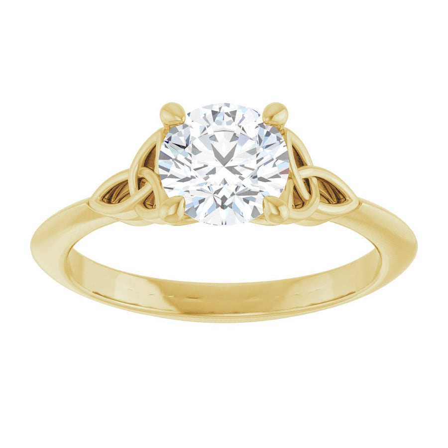 Round Solitaire Celtic-Inspired Engagement Ring or Band Mounting - gallery - Series 124179