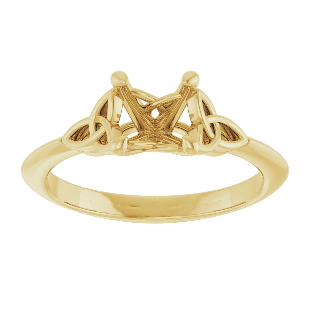 Round Solitaire Celtic-Inspired Engagement Ring or Band Mounting - gallery - Series 124179