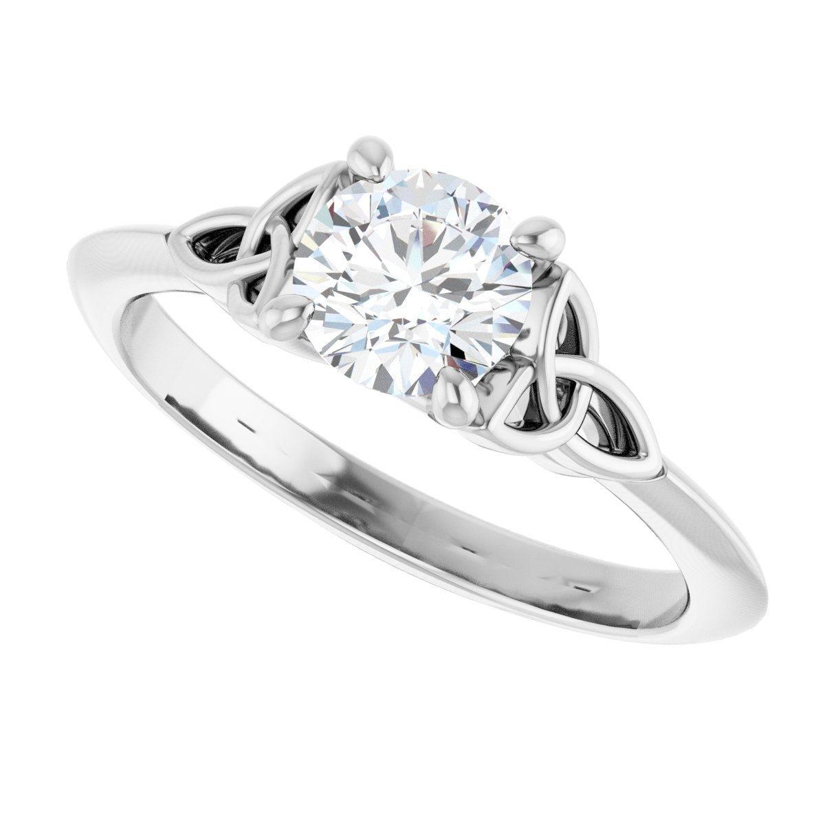 Round Solitaire Celtic-Inspired Engagement Ring or Band Mounting - gallery - Series 124179