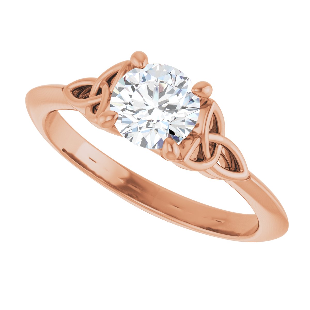 Round Solitaire Celtic-Inspired Engagement Ring or Band Mounting - gallery - Series 124179