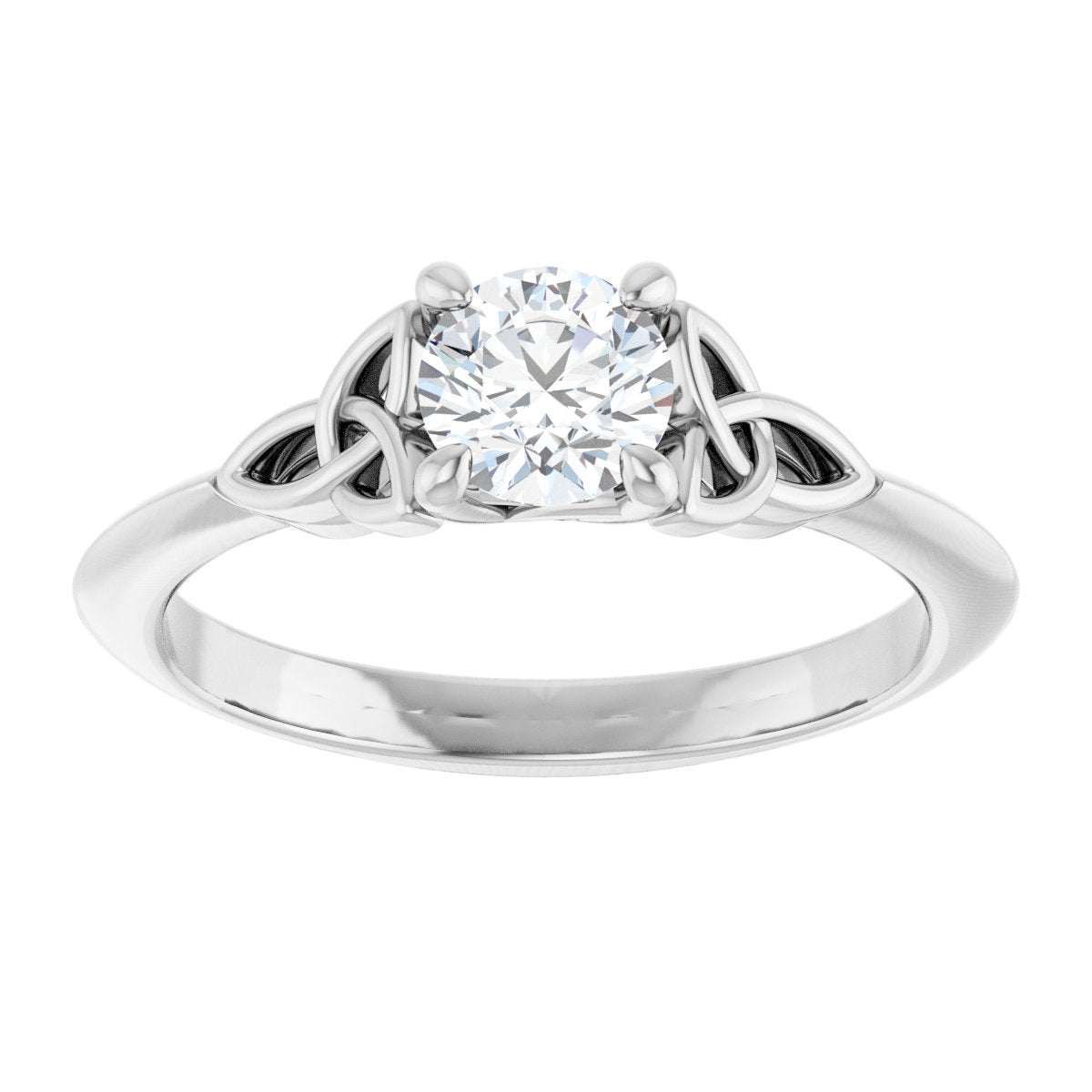 Round Solitaire Celtic-Inspired Engagement Ring or Band Mounting - gallery - Series 124179