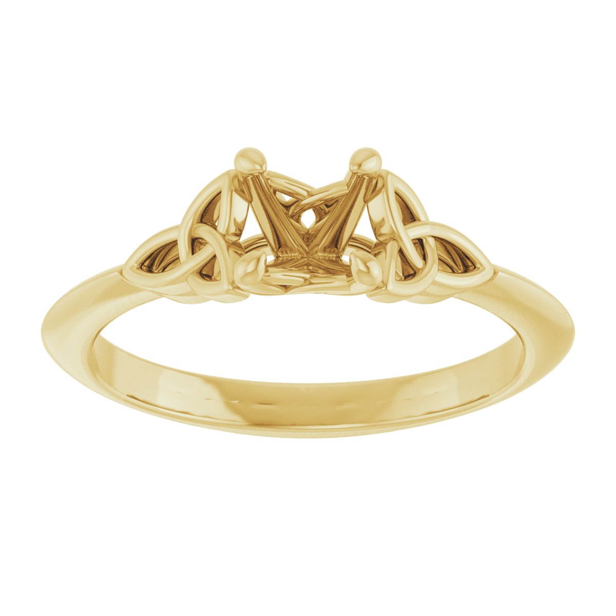 Round Solitaire Celtic-Inspired Engagement Ring or Band Mounting - gallery - Series 124179