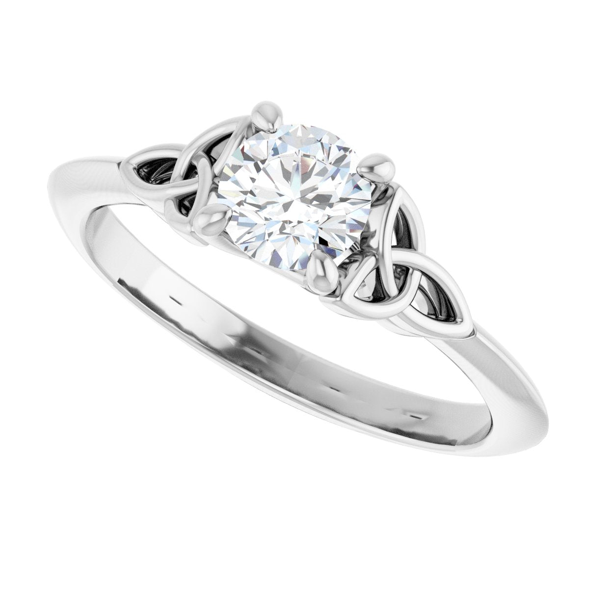 Round Solitaire Celtic-Inspired Engagement Ring or Band Mounting - gallery - Series 124179