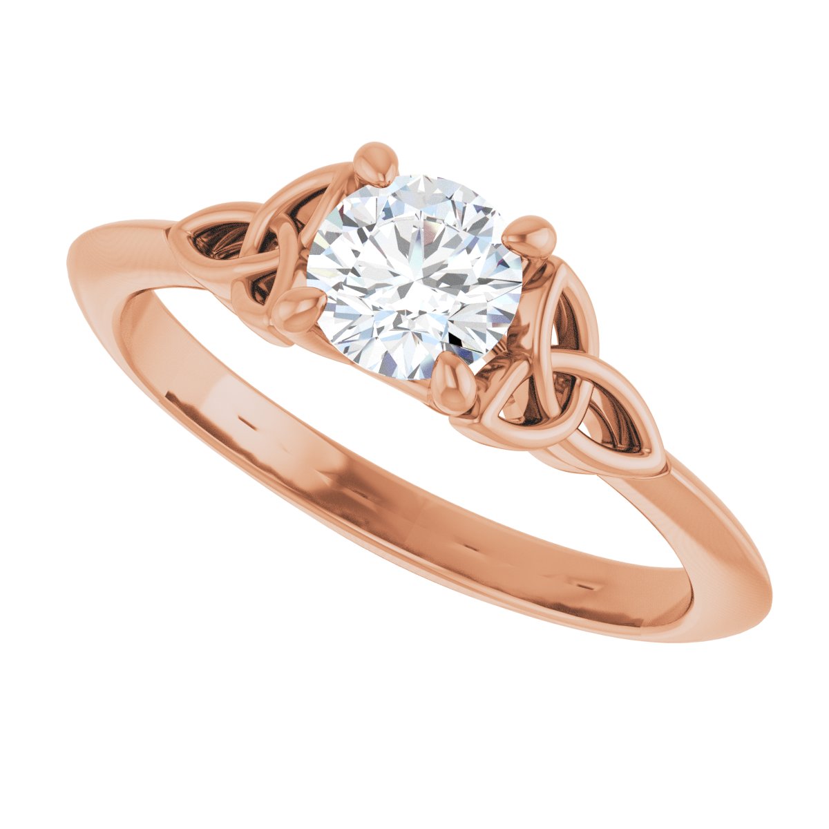Round Solitaire Celtic-Inspired Engagement Ring or Band Mounting - gallery - Series 124179