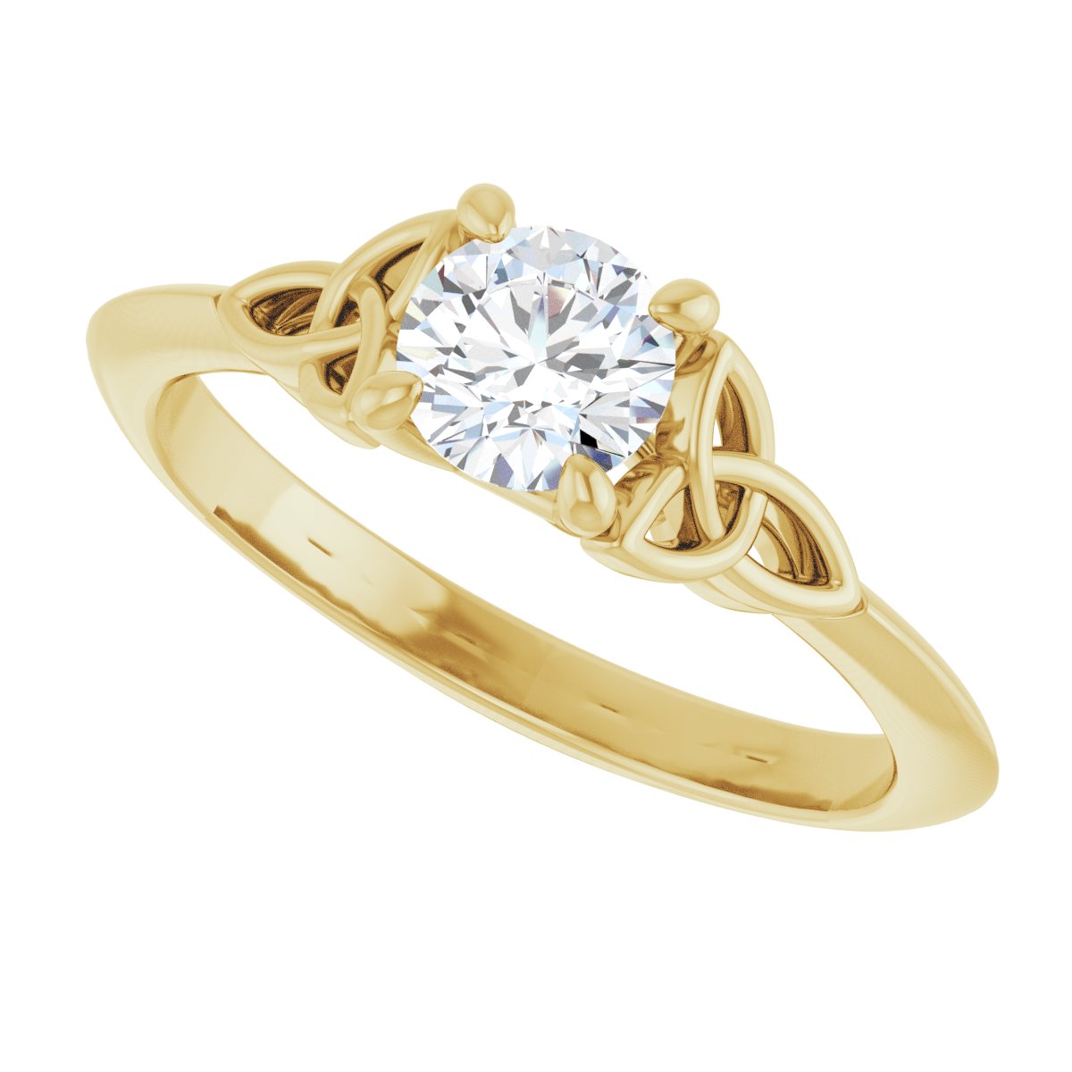 Round Solitaire Celtic-Inspired Engagement Ring or Band Mounting - gallery - Series 124179
