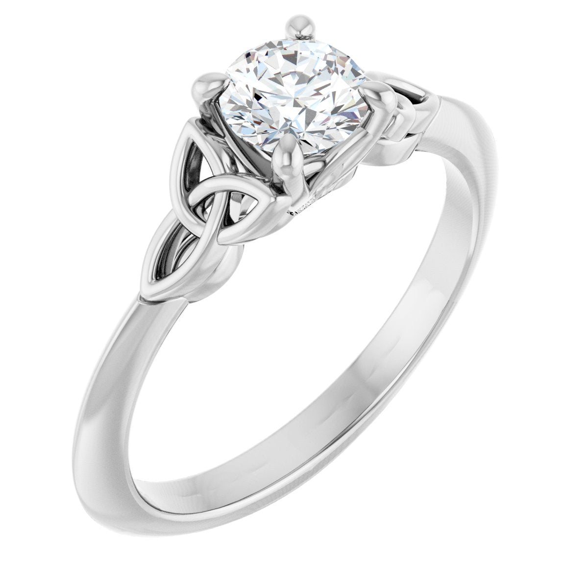 Square Solitaire Celtic-Inspired Engagement Ring or Band Mounting - gallery - Series 124179