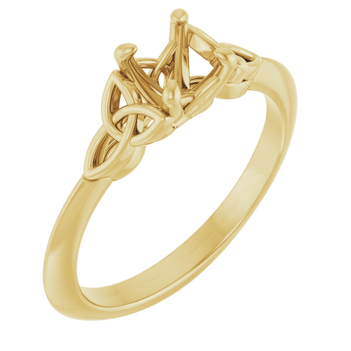 Round Solitaire Celtic-Inspired Engagement Ring or Band Mounting - gallery - Series 124179