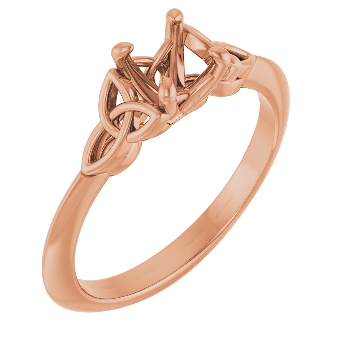Round Solitaire Celtic-Inspired Engagement Ring or Band Mounting - gallery - Series 124179