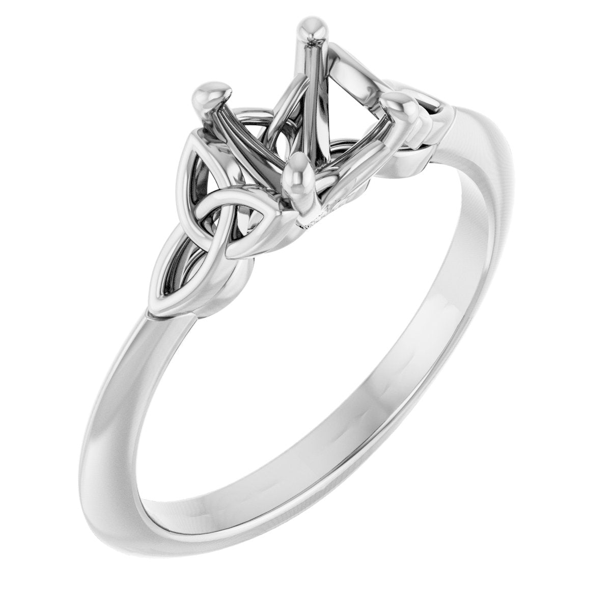 Round Solitaire Celtic-Inspired Engagement Ring or Band Mounting - gallery - Series 124179
