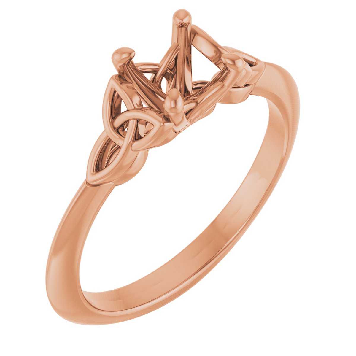 Round Solitaire Celtic-Inspired Engagement Ring or Band Mounting - gallery - Series 124179