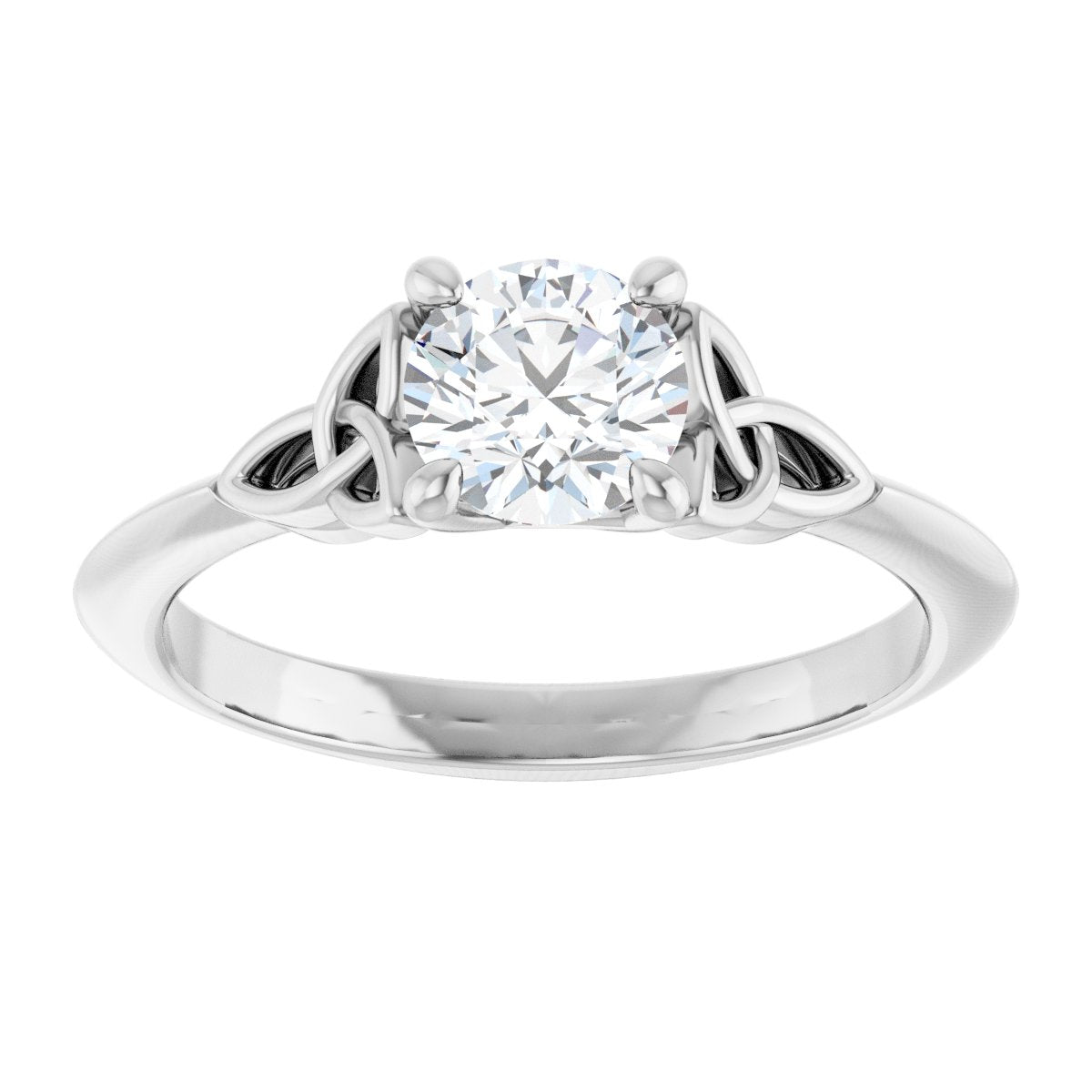 Round Solitaire Celtic-Inspired Engagement Ring or Band Mounting - gallery - Series 124179