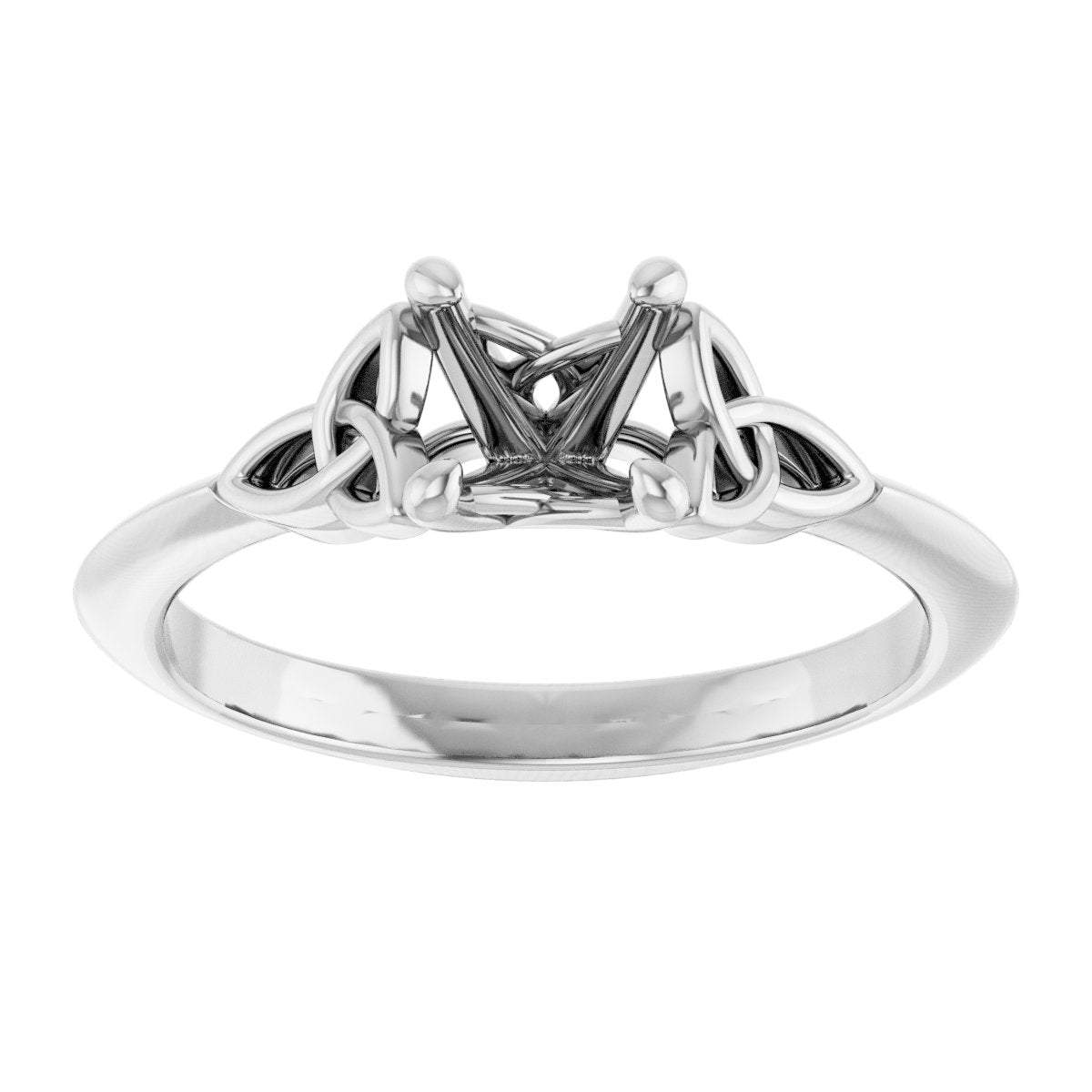 Round Solitaire Celtic-Inspired Engagement Ring or Band Mounting - gallery - Series 124179