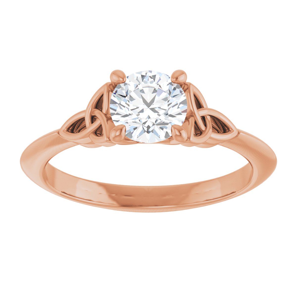 Round Solitaire Celtic-Inspired Engagement Ring or Band Mounting - gallery - Series 124179