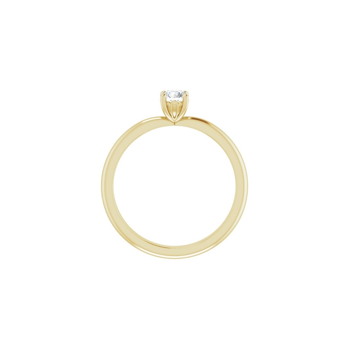 Round Engagement Ring (4.1 Mm) Mounting - gallery - Series 124170
