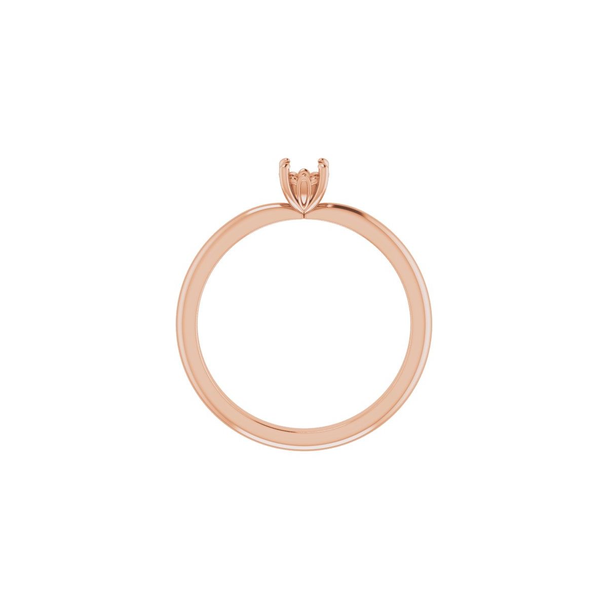 Round Engagement Ring (4.1 Mm) Mounting - gallery - Series 124170
