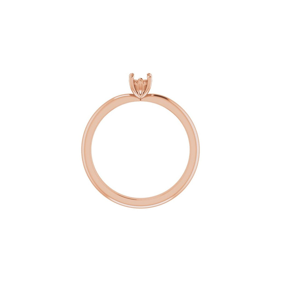 Round Engagement Ring (4.1 Mm) Mounting - gallery - Series 124170