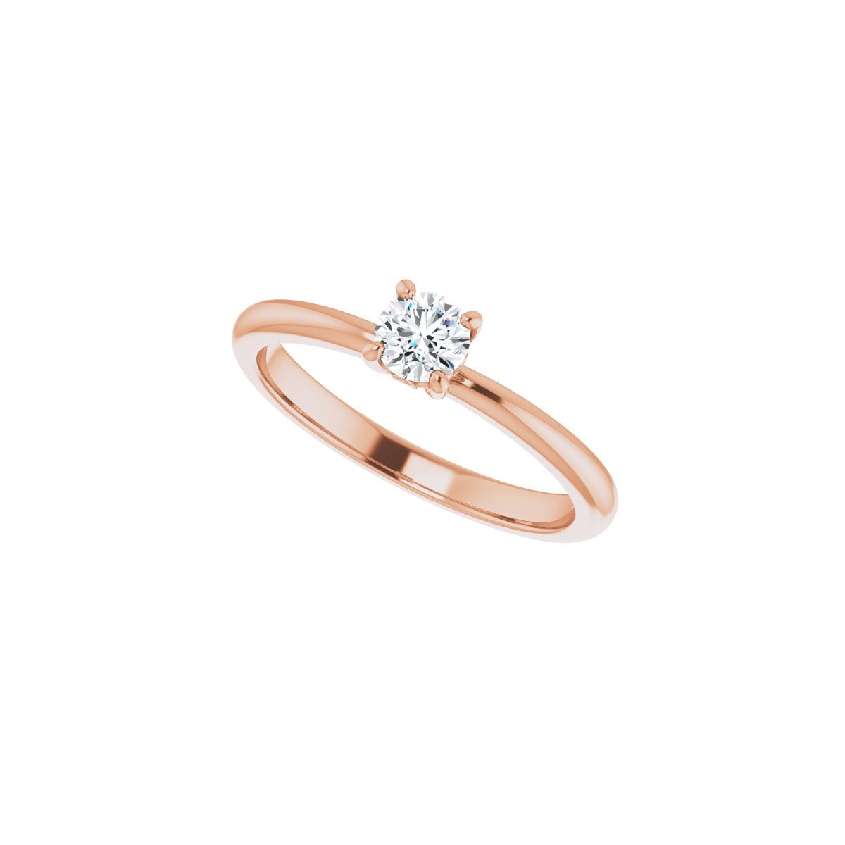 Round Engagement Ring (4.1 Mm) Mounting - gallery - Series 124170