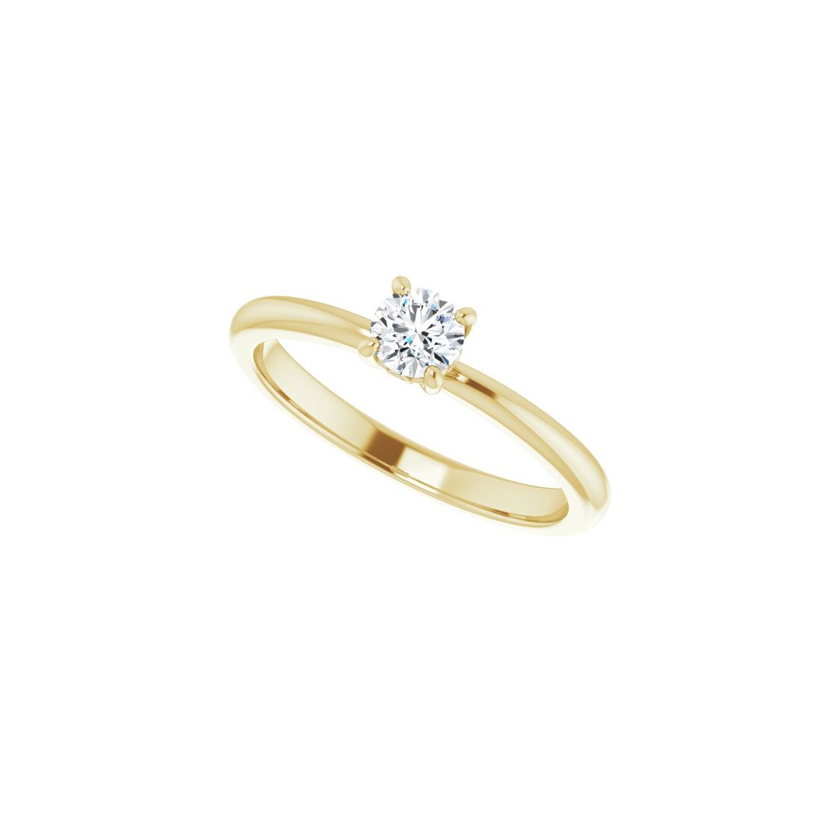 Round Engagement Ring (4.1 Mm) Mounting - gallery - Series 124170