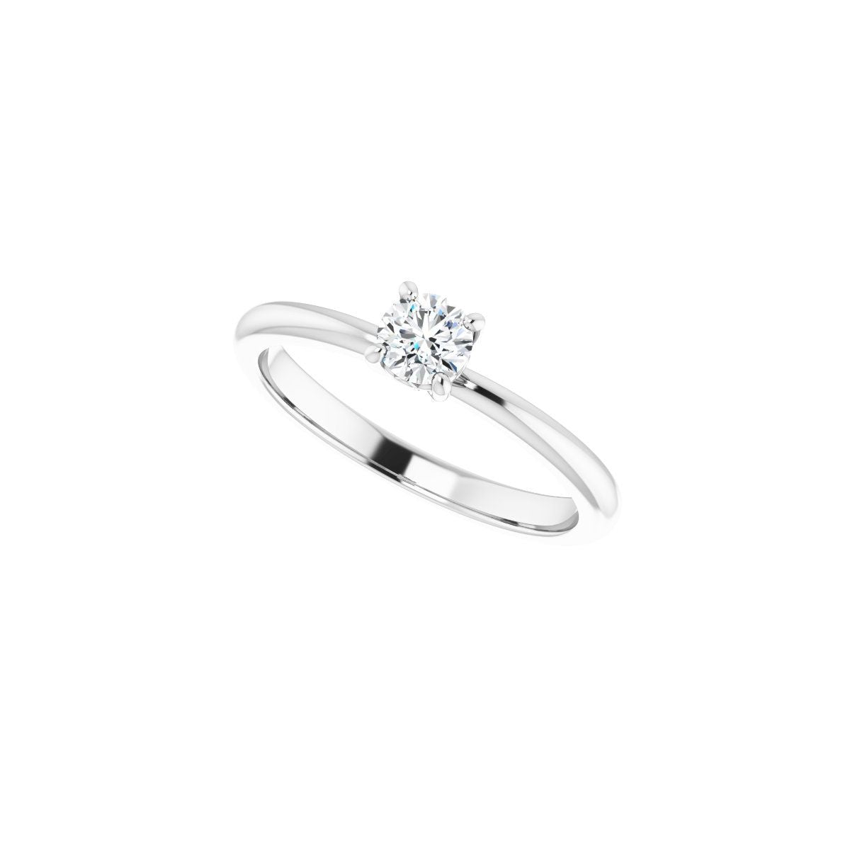 Round Engagement Ring (4.1 Mm) Mounting - gallery - Series 124170